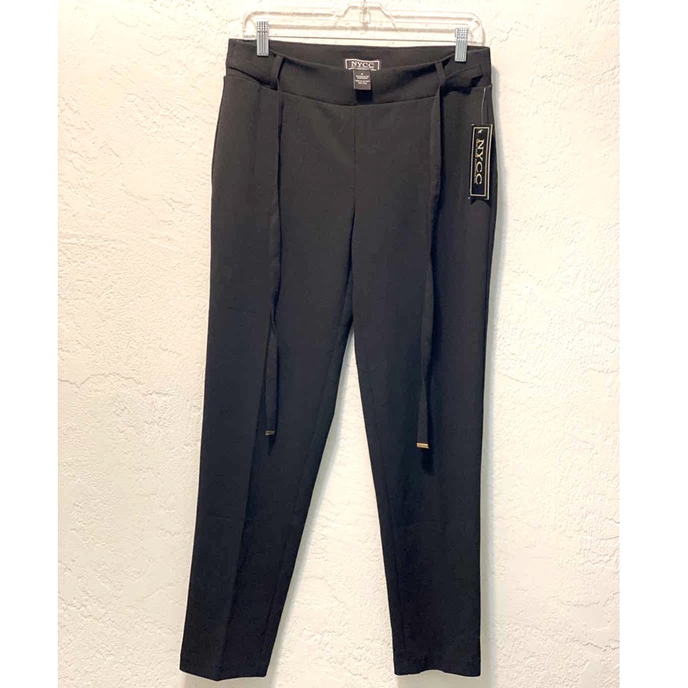COPY - Nycc New York Clothing Company Stretch Pull On Pants Straight Leg Black …